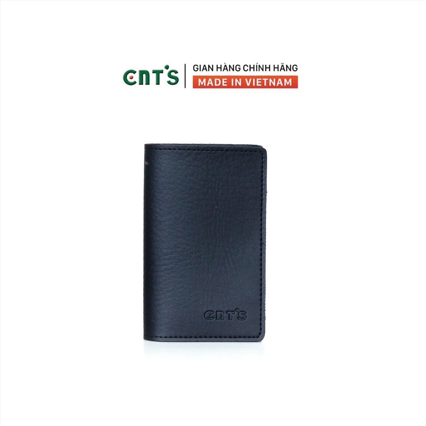 Ví da nam nữ CNT VN20 cao cấp Đen