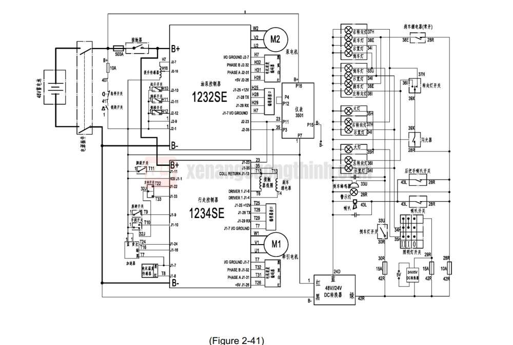 Sơ đồ mạch điện chi tiết của xe nâng điện 3 Tấn
