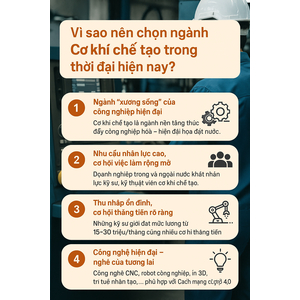Vì sao nên chọn ngành Cơ khí chế tạo trong thời đại hiện nay?