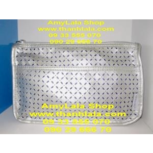 Ví Shiseido giả da hoa văn lạ mắt màu bạc siêu xinh - 0902966670 - 0933555070