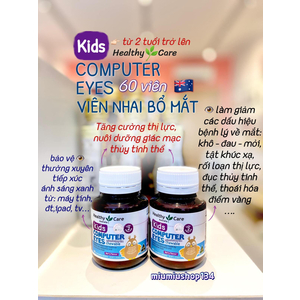 VIÊN NHAI BỔ MẮT HEALTHY CARE KIDS COMPUTER EYES 60 viên 🇦🇺 dành cho bé từ 2 tuổi trở lên của ÚC