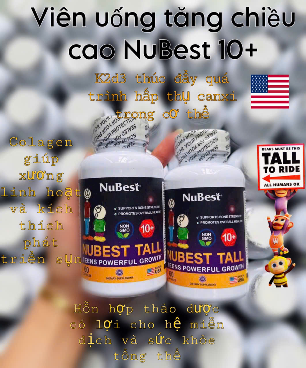 Viên uống tăng chiều cao Nubest Tall 10+