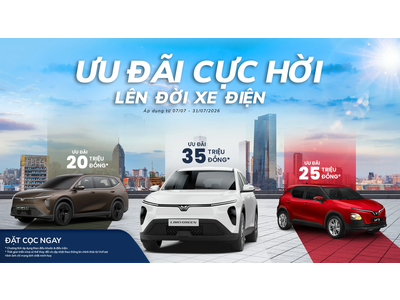 Vinfast Long Biên ưu đãi khủng ttrong tháng 7
