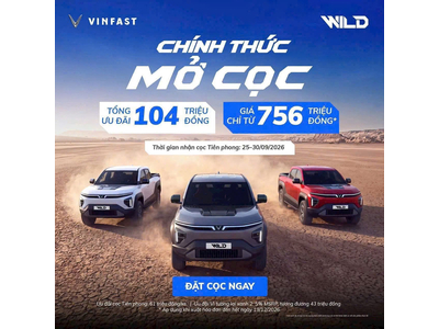 VINFAST MỞ BÁN _ NHẬN CỌC VF WILD TOÀN QUỐC TỪ 25.09.2026 - 30.09.2026 ƯU ĐÃI ĐẾN 61 TRIỆU ĐỒNG!