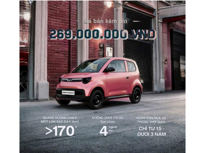 VINFAST NÂNG CẤP MIỄN PHÍ DUNG LƯỢNG VÀ CÔNG NGHỆ PIN CHO XE MINIO GREEN