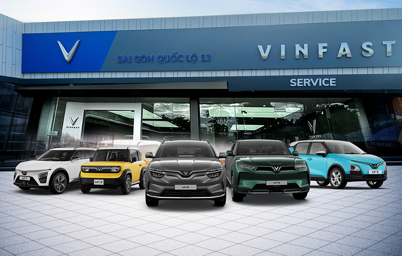 Showroom VinFast Sài Gòn Quốc Lộ 13, Tọa lạc tại vị trí 824 Quốc lộ 13, Phường Hiệp Bình, TP.HCM