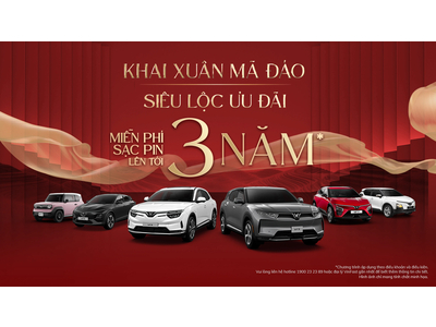 VinFast tặng quà tết “khủng” - lên tới 3 năm sạc pin miễn phí cho khách hàng