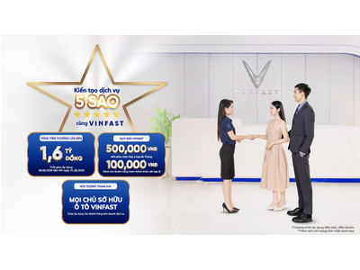VINFAST TIẾP TỤC TRIỂN KHAI “KIẾN TẠO DỊCH VỤ 5 SAO” – NÂNG TẦM TRẢI NGHIỆM KHÁCH HÀNG
