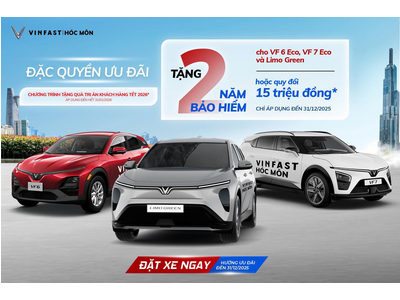 VINFAST TUNG CHƯƠNG TRÌNH BỔ SUNG_TẶNG 2 NĂM BẢO HIỂM CHO VF 6 ECO, VF 7 ECO & LIMO GREEN TỚI 31/12/2025