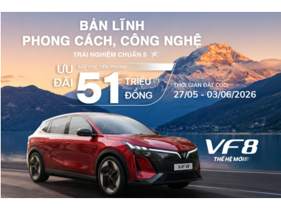 VINFAST VF 8 THẾ HỆ MỚI LẬP KỶ LỤC MỞ BÁN VỚI 12.728 ĐƠN ĐẶT HÀNG CHỈ SAU 8 NGÀY