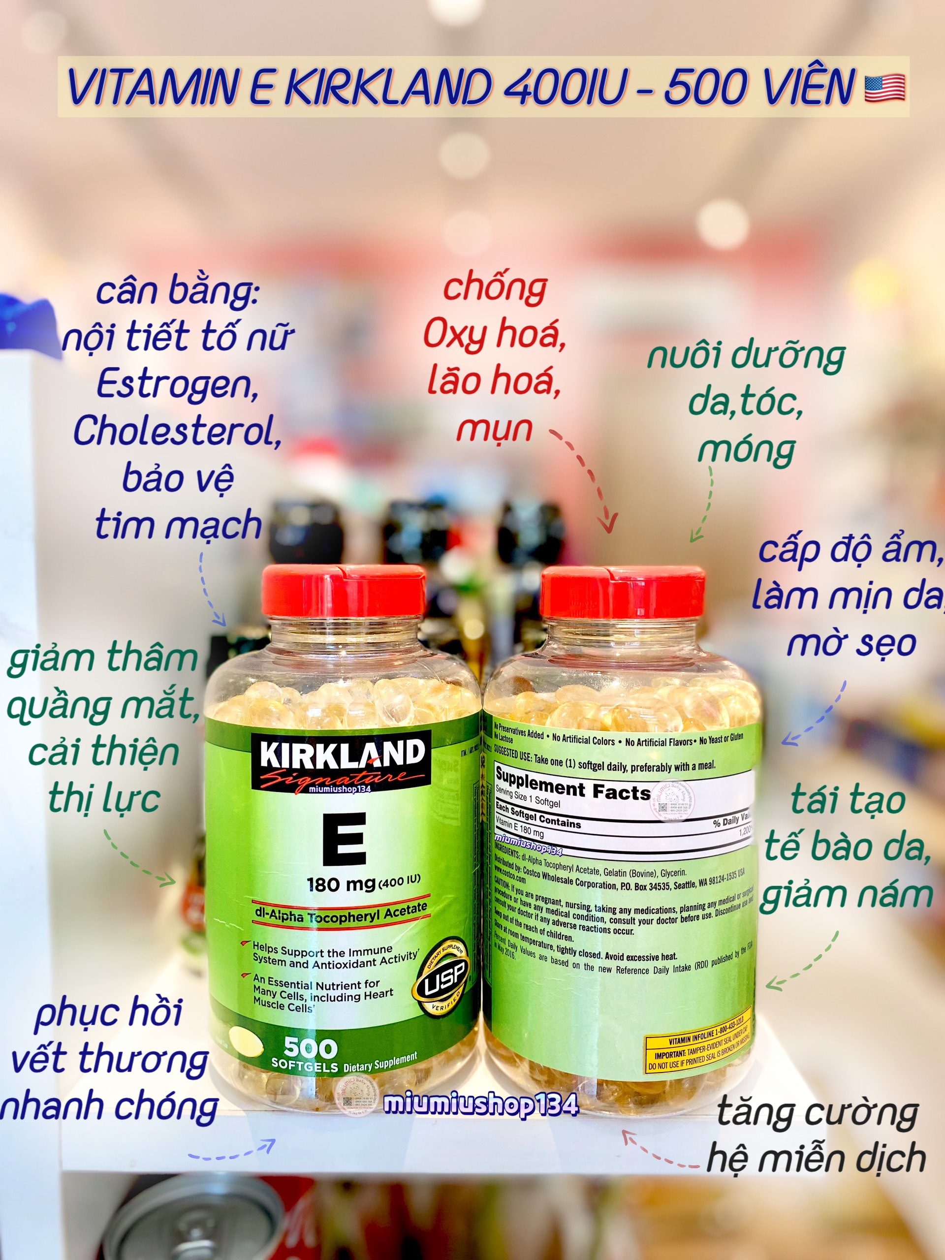 Cách sử dụng Vitamin E 500 viên hiệu quả