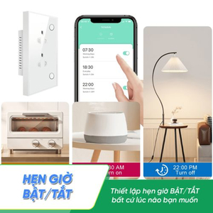 Ổ Cắm Âm Tường Chữ Nhật Thông Minh Zigbee Tuya SHP-ZSW1