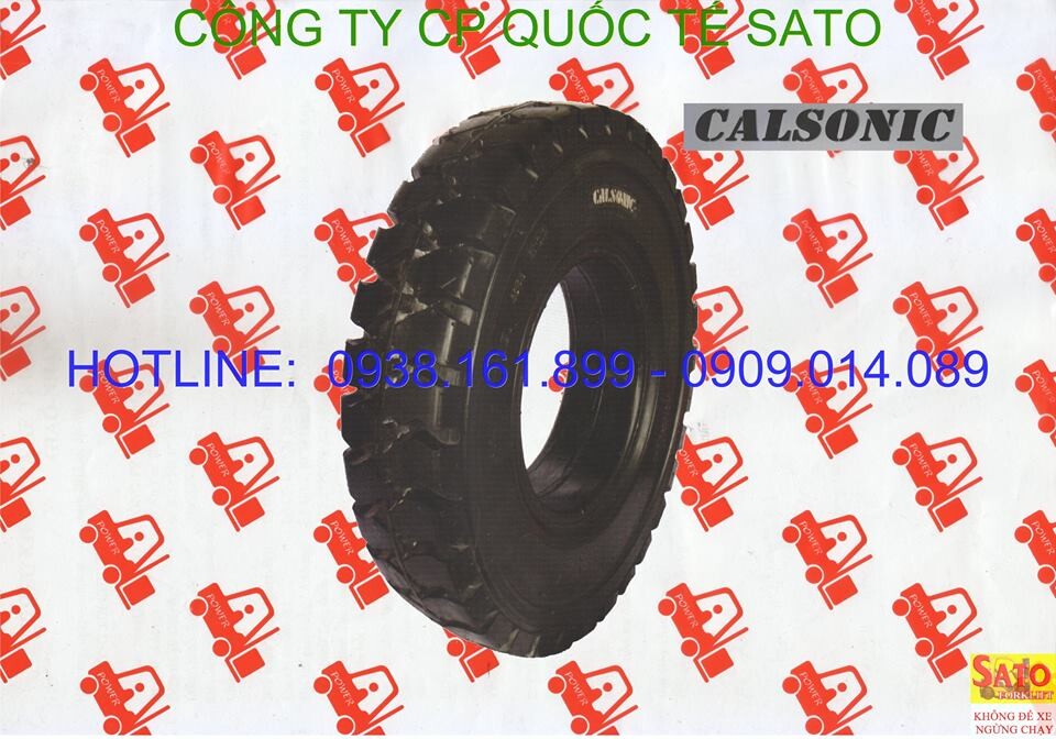 Vỏ - bánh - lốp đặc xe nâng Calsonic - Phụ tùng xe nâng