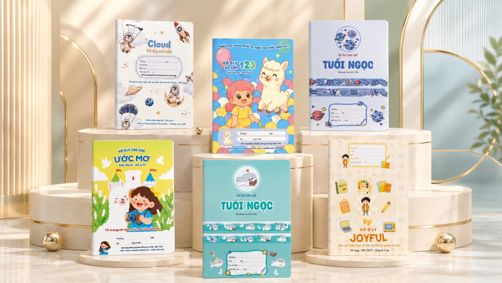 Vở ô ly Hải Tiến- đủ mẫu,đủ size
