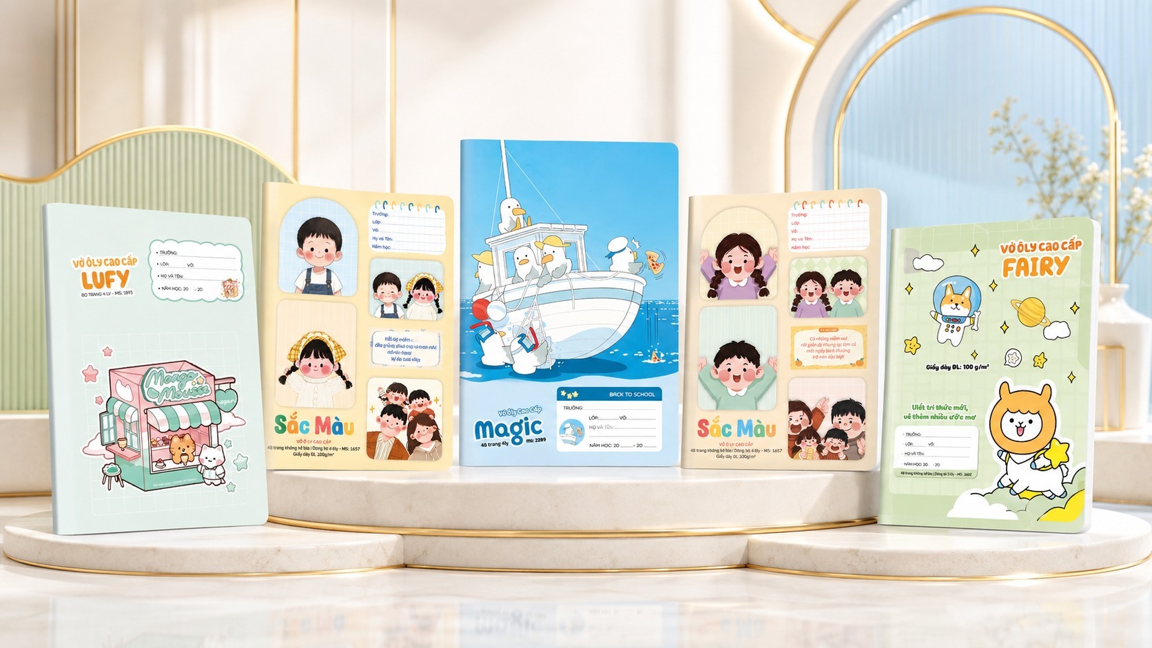 Vở ô ly Hải Tiến- đủ mẫu,đủ size