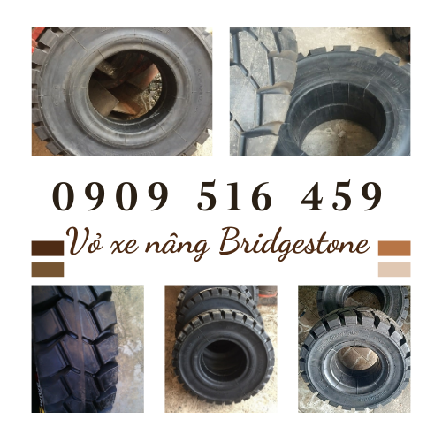 Lốp xe nâng đặc bridgestone nhật bản