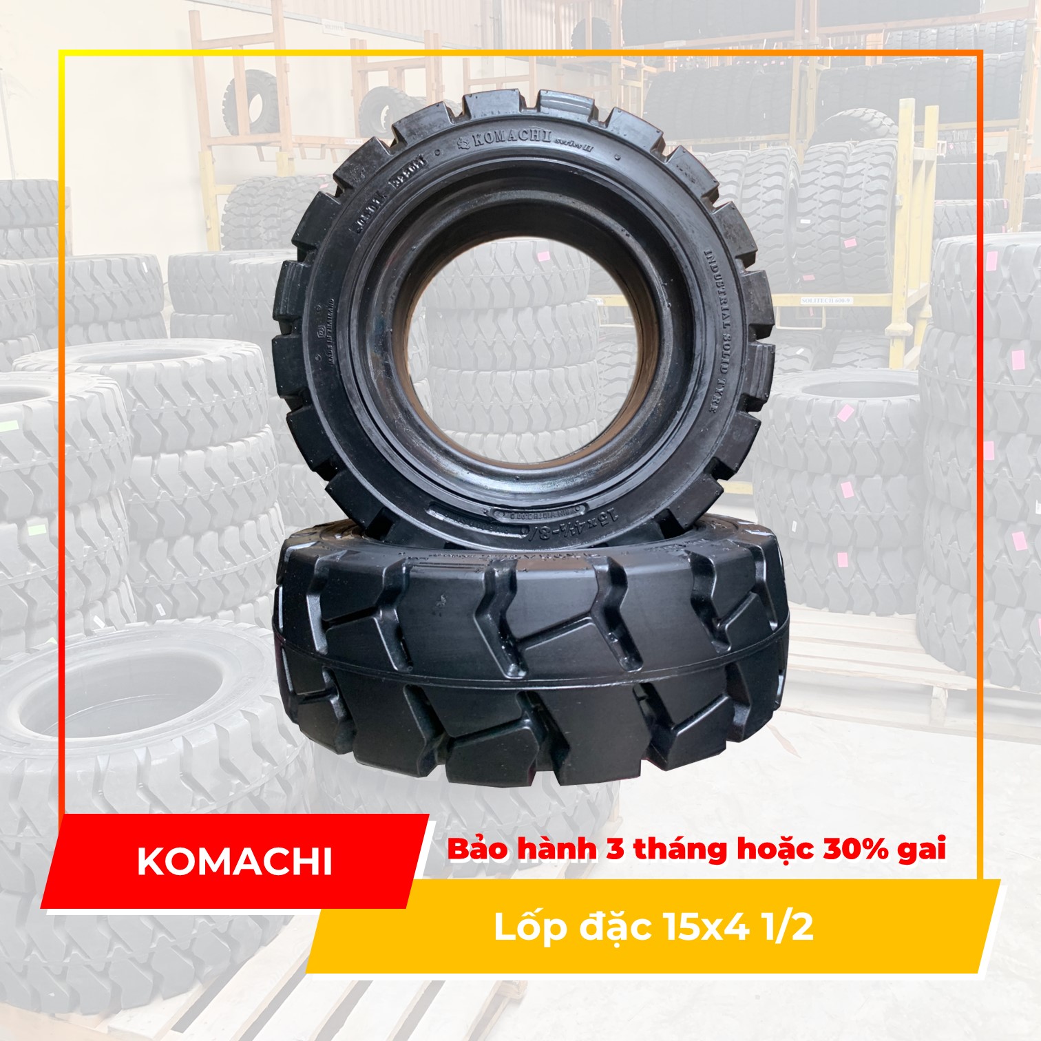 Vỏ xe nâng Komachi size 15x4.5-8