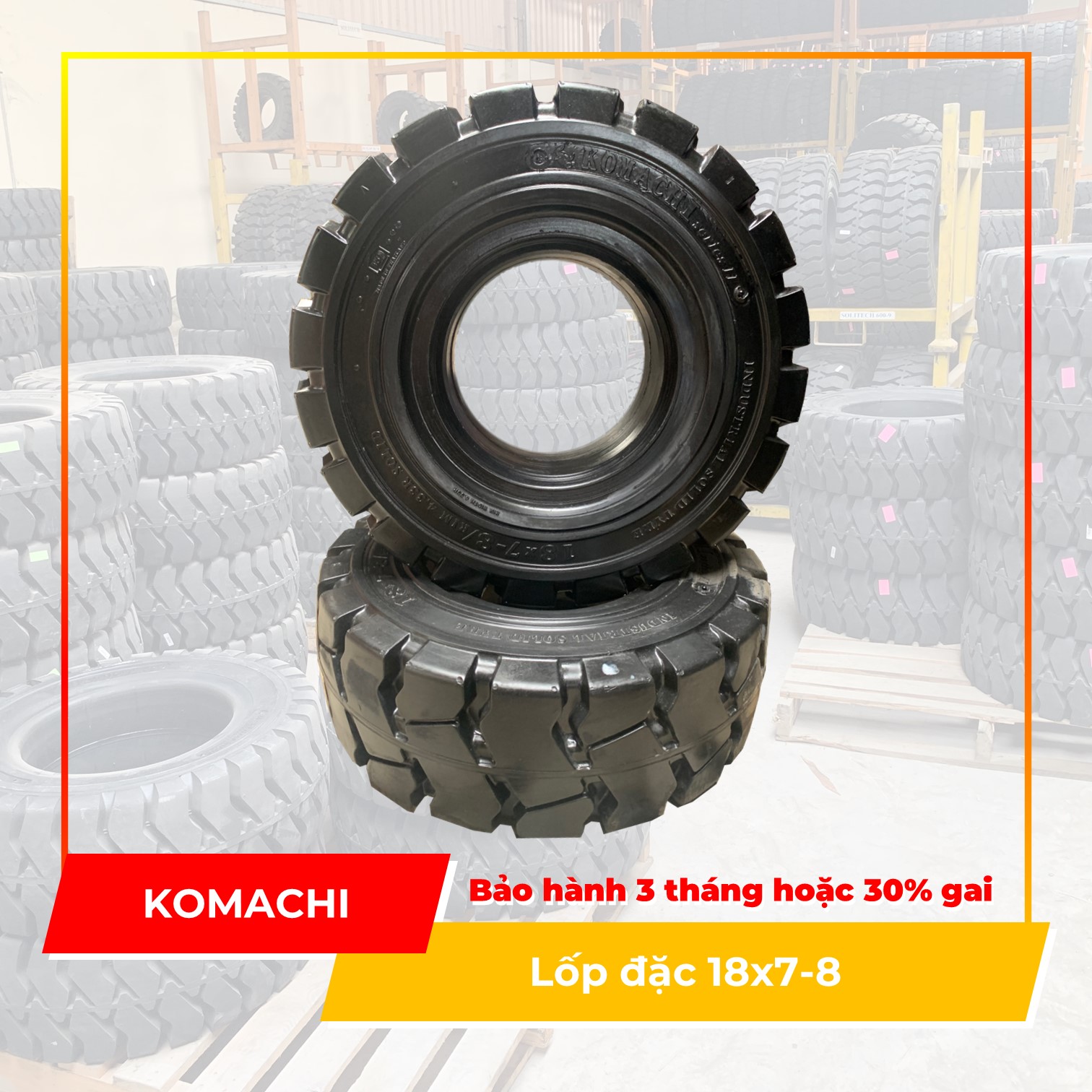 Vỏ xe nâng Komachi size 18x7-8