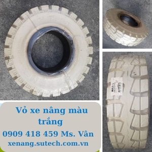 Vỏ xe nâng đặc màu trắng