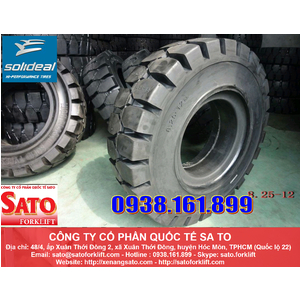 Vỏ xe nâng Solideal nhập khẩu từ Srilanka size 16x6-8