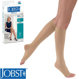 Vớ y khoa gối Jobst UltraSheer CCL2 (màu da, hở ngón)