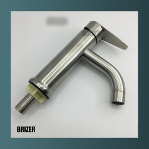 Vòi Lavabo Lạnh Cong Tay Bè Inox 304 BZL09