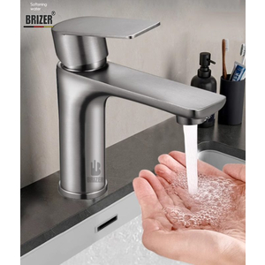 Vòi Lavabo Nóng Lạnh Mạ TiTan Xám Brizer BZ4476