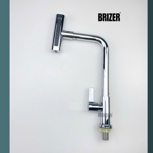 Vòi Rửa Chén Lạnh Đồng Mạ Crom Đầu Xoay Đa Năng Brizer BZ2031