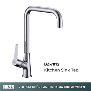 Vòi Rửa Chén Lạnh Đồng Thau Mạ Crom/Nikel Brizer BZ7012