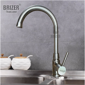 Vòi Rửa Chén Nóng Lạnh Inox 304 Mẫu Thân Trúc Brizer BZ2008