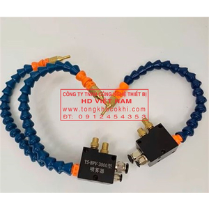 Vòi tưới nguội thông minh cho máy tiện, phay, CNC có van điều chỉnh cấp khí và dầu