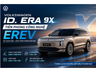 VOLKSWAGEN ID. ERA 9X – TIÊN PHONG CÔNG NGHỆ EREV, MỞ RA KỶ NGUYÊN SUV ĐIỆN MỚI