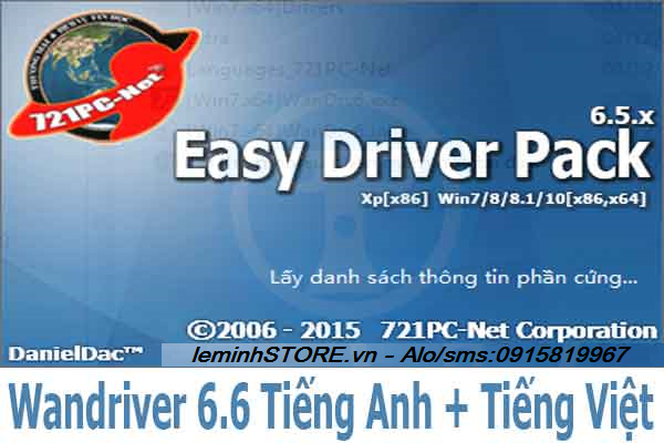 Wandriver 6.6 Tiếng Anh, Tiếng Việt, Bộ Driver Tự Động, Đầy Đủ Cho Windows