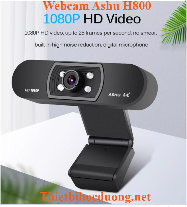 Webcam Full HD 1080 Ashu dùng dạy và học trực tuyến, dùng hội hợp