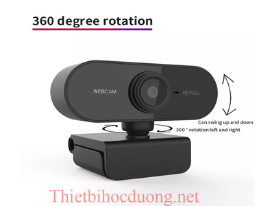 Webcam Full HD 1080  Xoay tích hợp micro dùng cho học sinh học online, học trực tuyến.