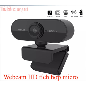 Webcam Full HD 1080  Xoay tích hợp micro dùng cho học sinh học online, học trực tuyến.