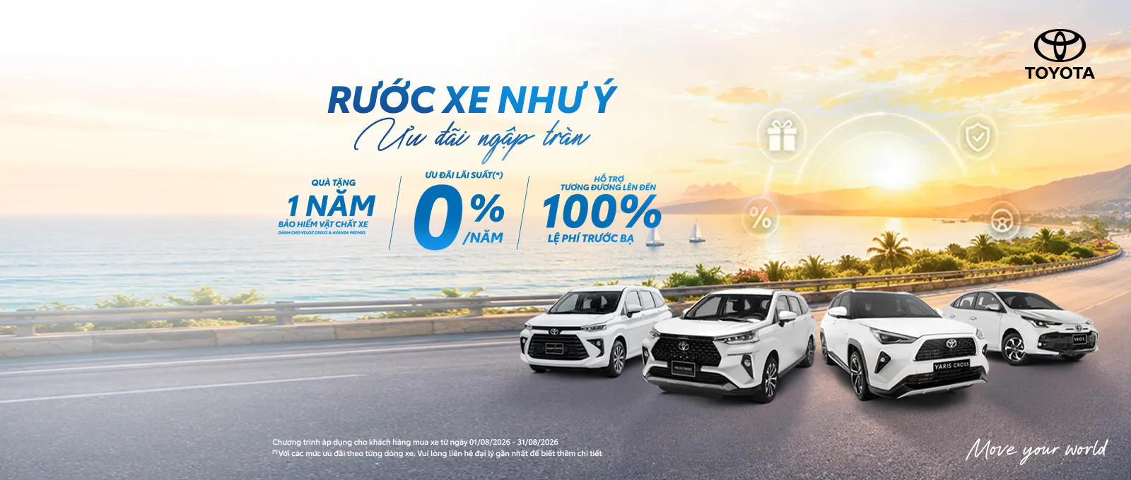 Toyota Việt Nam công bố chương trình ưu đãi cho khách hàng mua xe tháng 8/2026