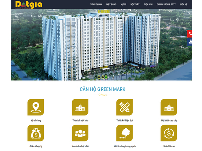 Mẫu website Bất Động Sản Green Mark (Landing Page)