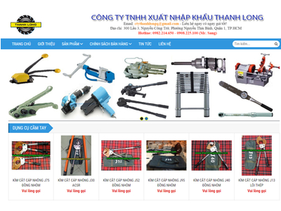Mẫu website dụng cụ cơ khí
