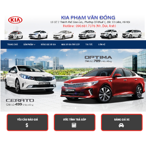 Mẫu website Kia Phạm Văn Đồng