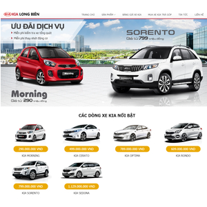 Mẫu website Kia Long Biên