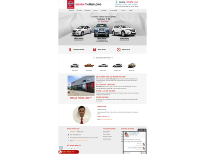 Mẫu website Nissan Thăng Long