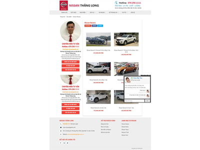 Mẫu website Nissan Thăng Long