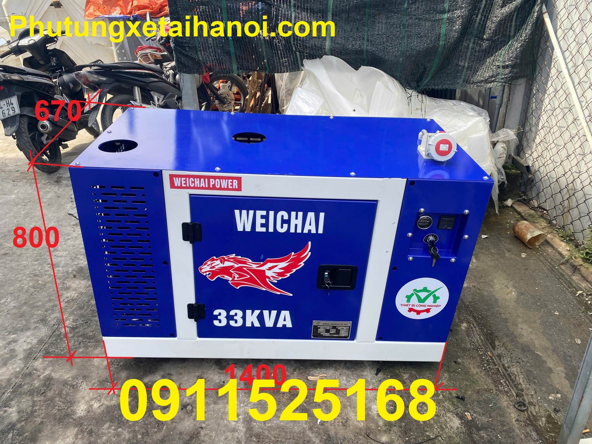 WEICHAI 33kVA GÁC CONT LẠNH