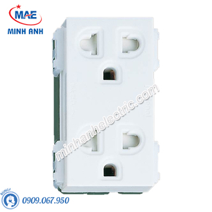 Ổ cắm đôi có màn che và dây nối đất - Model WEV1582SW