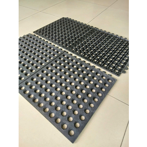 Thảm cao su chống trơn trượt dạng lắp ghép - WG 8040 - ĐEN