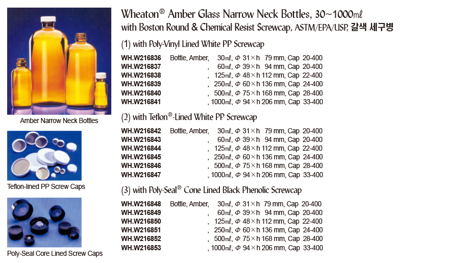 WH.W216848 CHAI NÂU MIỆNG HẸP WHEATON