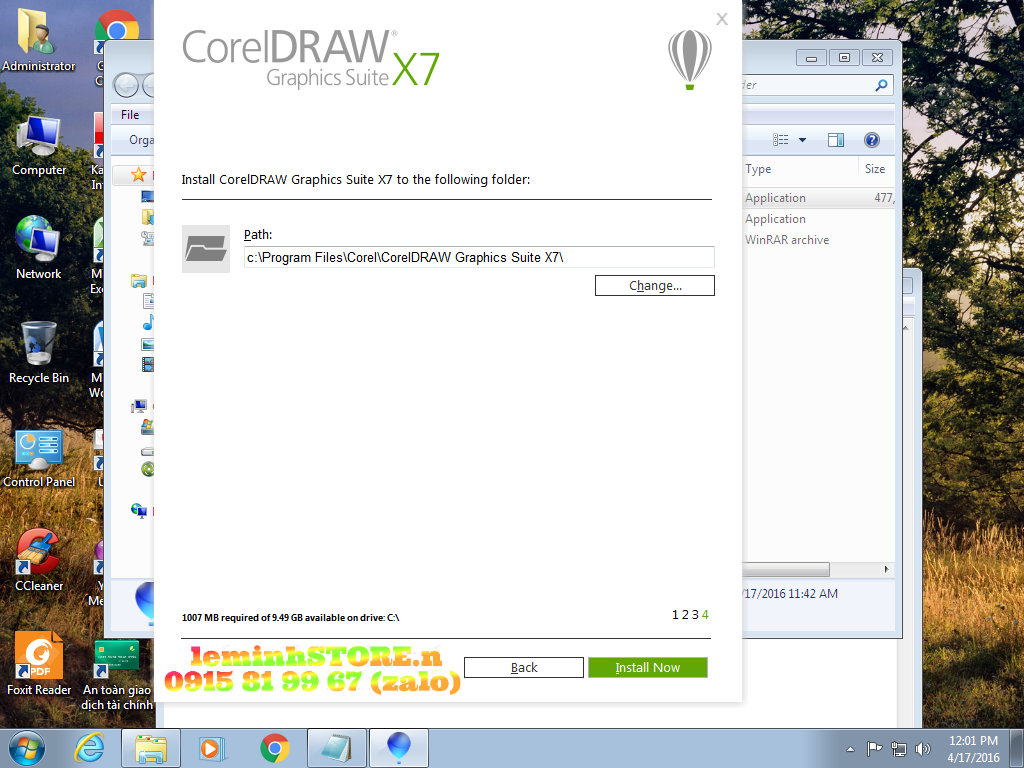 Hướng dẫn cài đặt CorelDRAW X7 x32/x64 Full Crack