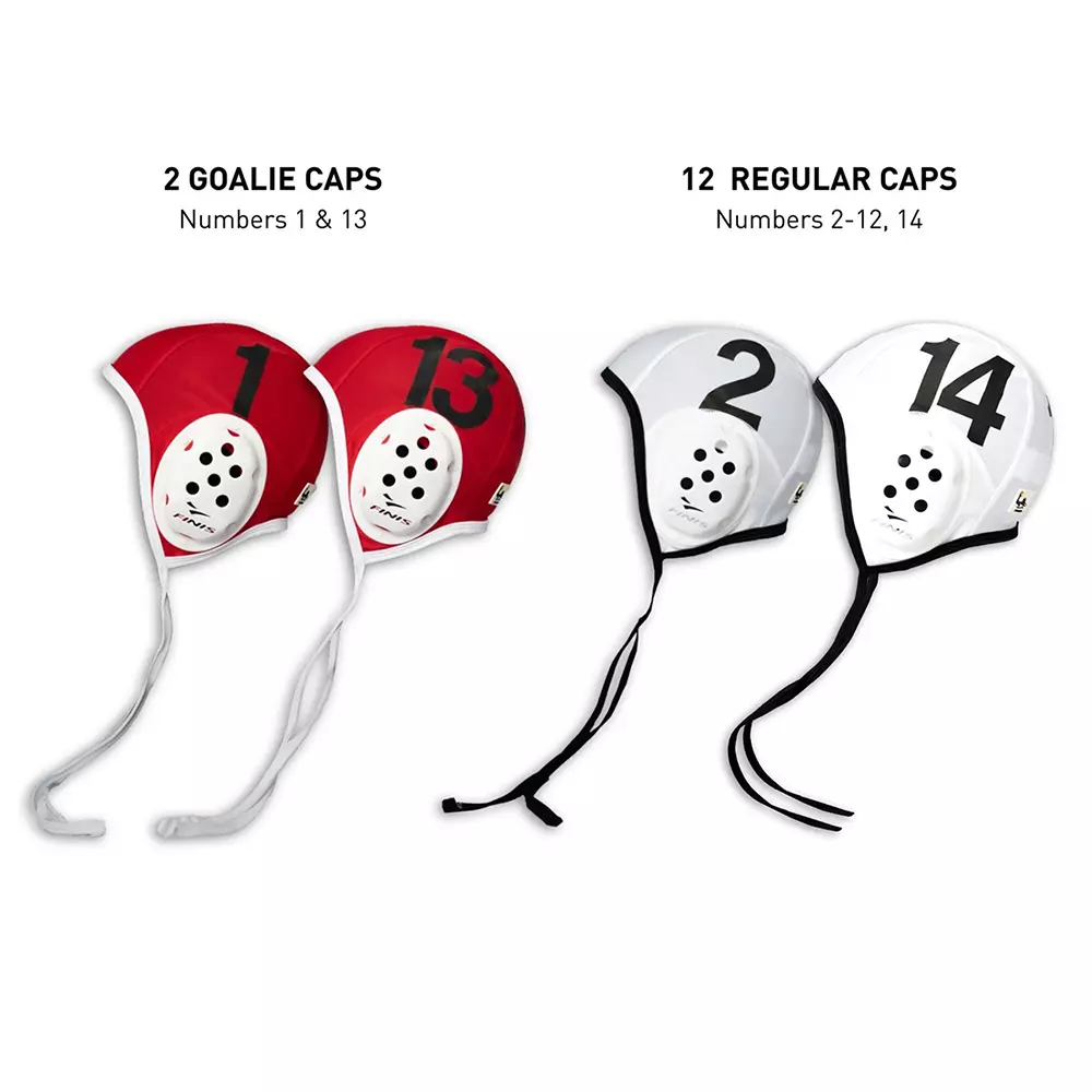 FINIS WATER POLO CAPS TEAM SET
