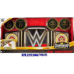 ĐAI WWE CHAMPION SHOWDOWN DELUXE (BẢN TO, THAY ĐƯỢC LOGO SIDE PLATES) (DÀNH CHO ĐỘ TUỔI: 8 ĐẾN 16 TUỔI - CHIỀU CAO ≤ 1m75)